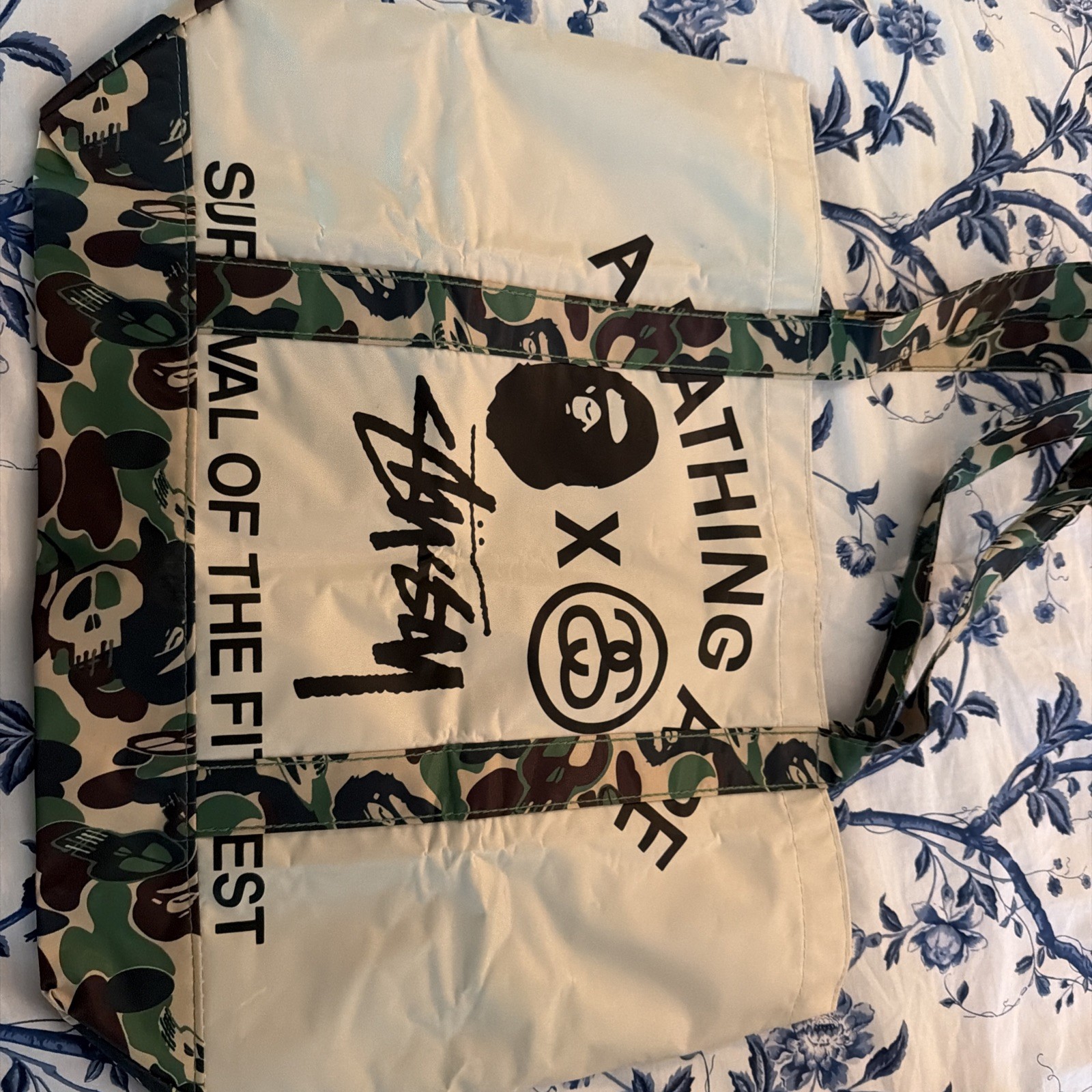 A BATHING APE x STUSSY Collaboration Tote Bag MOOK