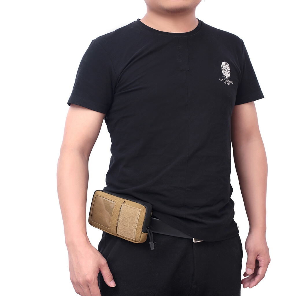 Tactical Molle EDC Pouch Small Organizer Waist Bag ID Card Holder Phone Wallet
