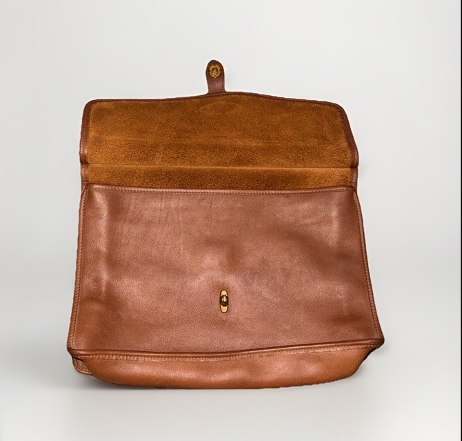 jack georges messenger bag briefcase Vintage Leather Brown Made In USA