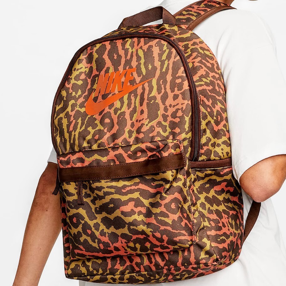 Nike Retro Backpack Brown Orange Animal Rare – Gym/Travel/School Day Bag NWT