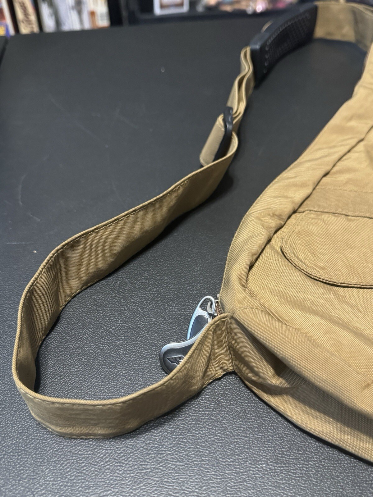 VTG Ameribag Healthy Back Bag Crossbody Sling Backpack Tan/Brown Nylon