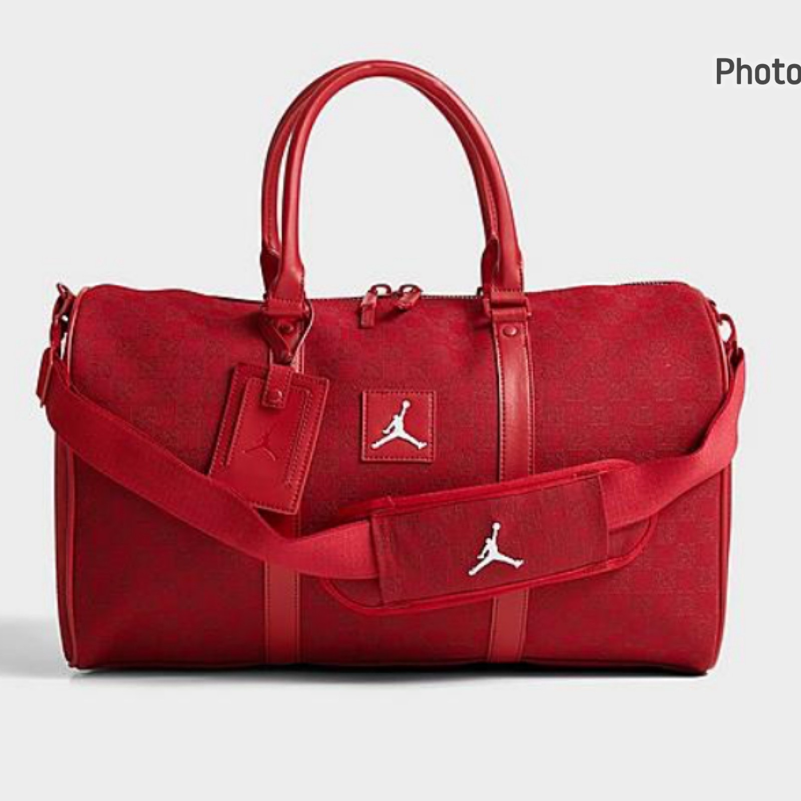 Air Jordan Monogram Red Duffle Bag Luggage Tote Carry On 25L