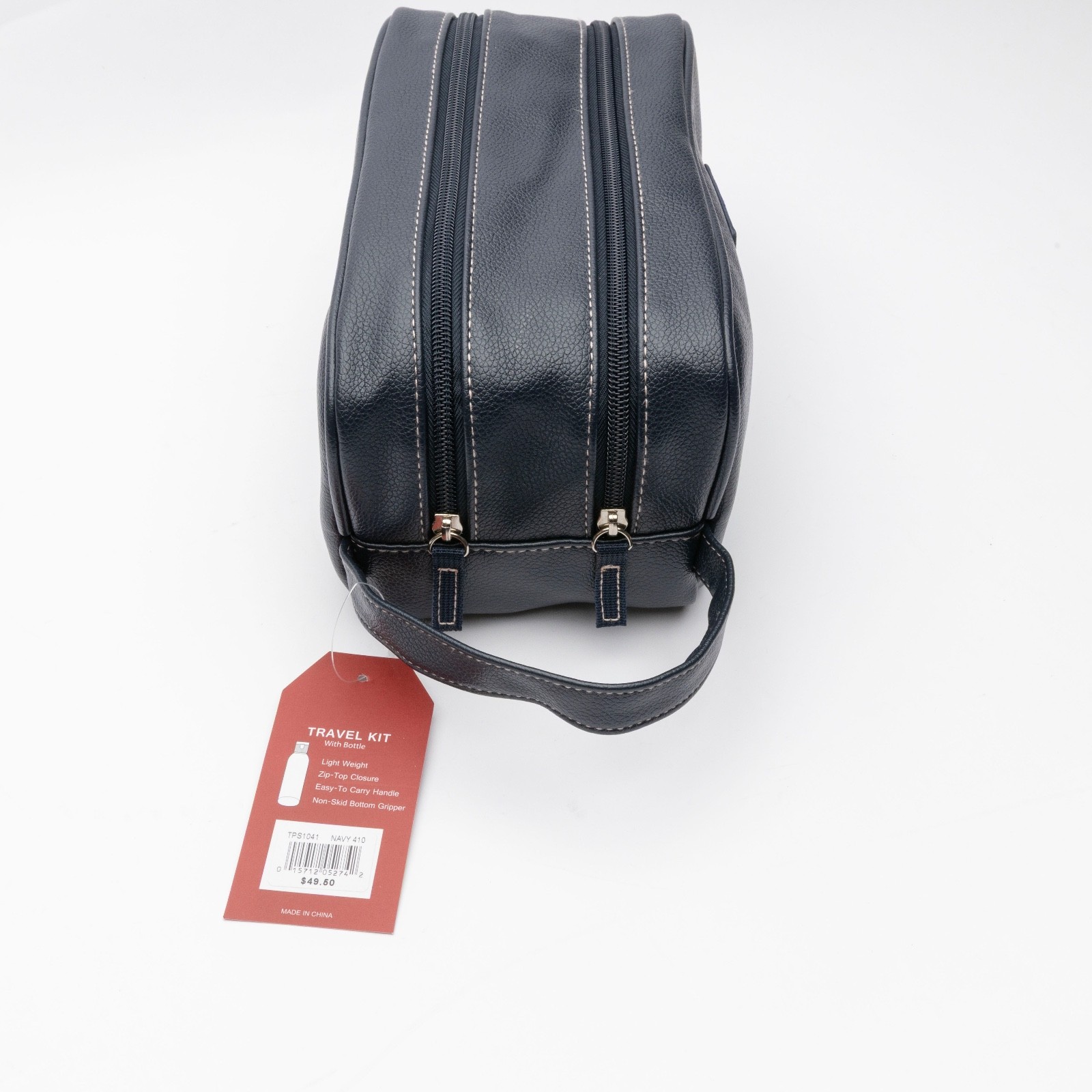 Perry Ellis Portfolio Double-Zip Travel Kit Navy