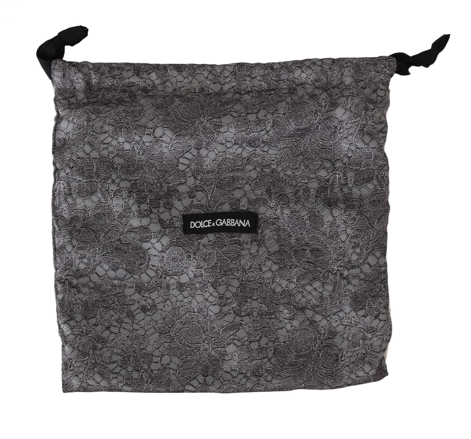 DOLCE & GABBANA Dustbag Cover Bag Lace Gray Drawstring Small 26cm x 26cm
