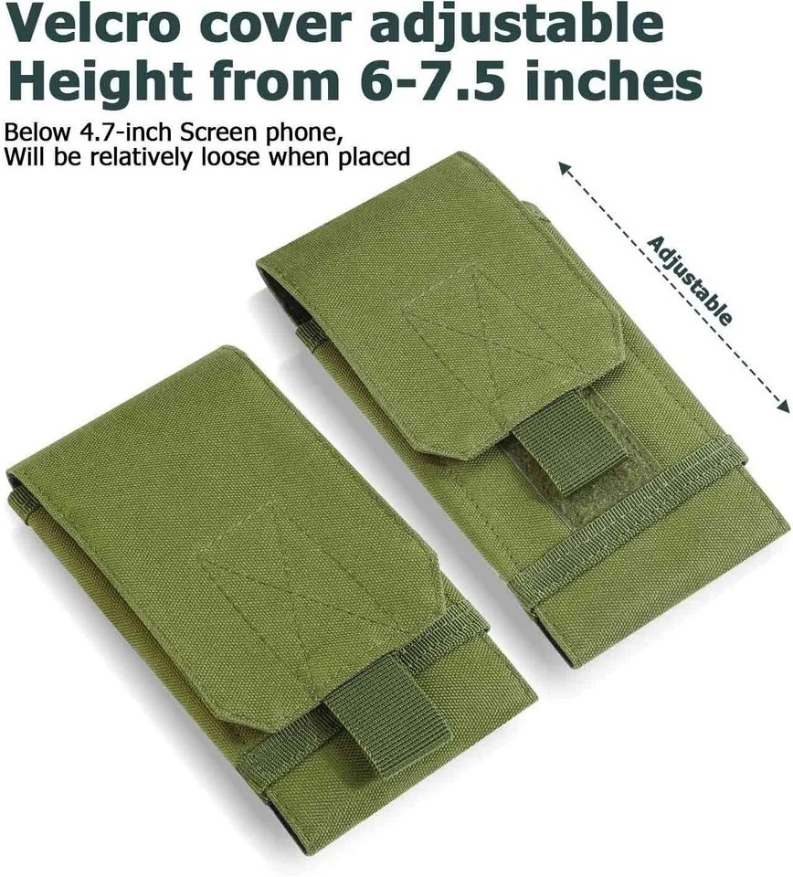 Tactical Molle Cell Phone Bag Case with Belt Clip Loop Holster Pouch Carry Cover