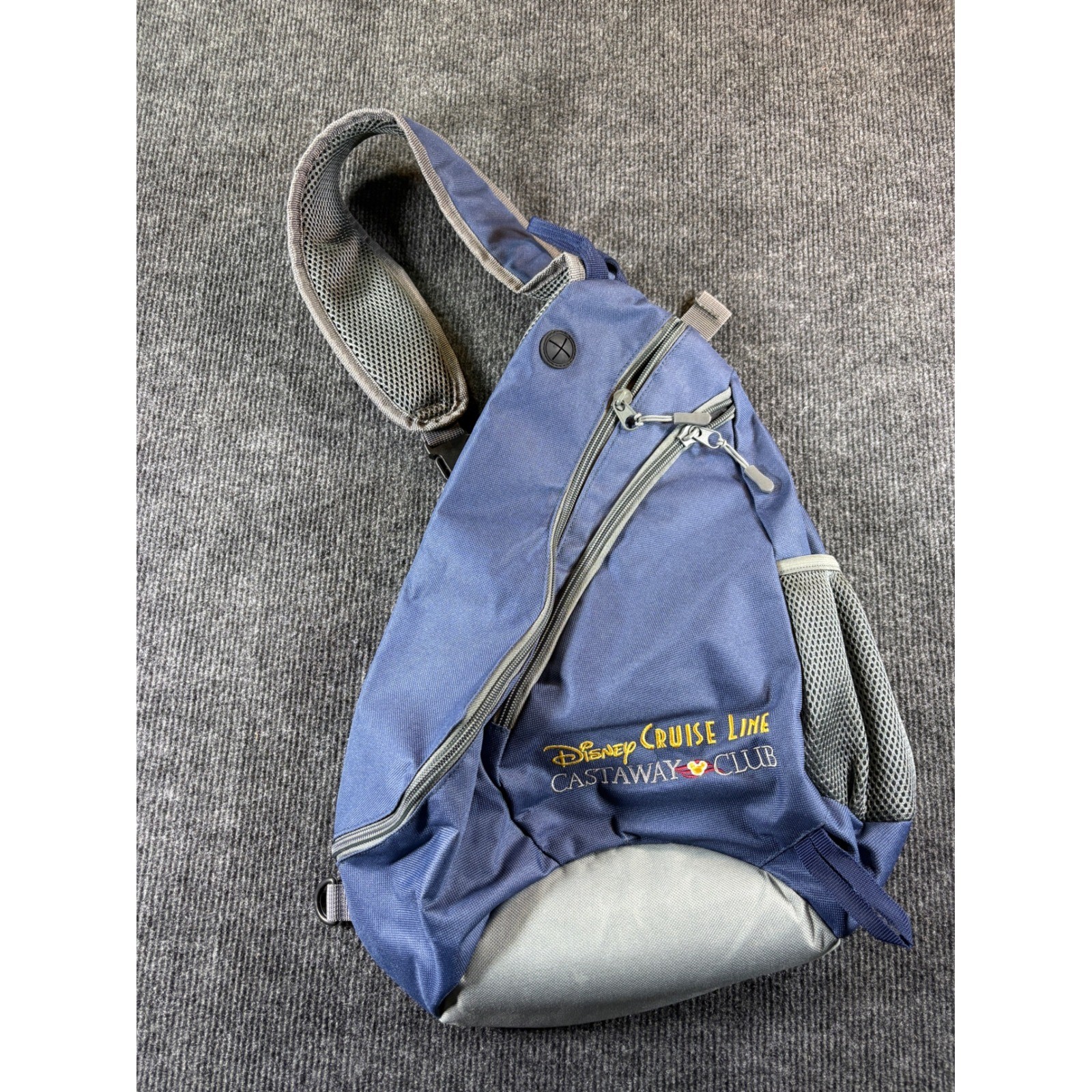 Disney Cruise Line Castaway Club Blue Sling Backpack Crossbody Bag Travel 2557
