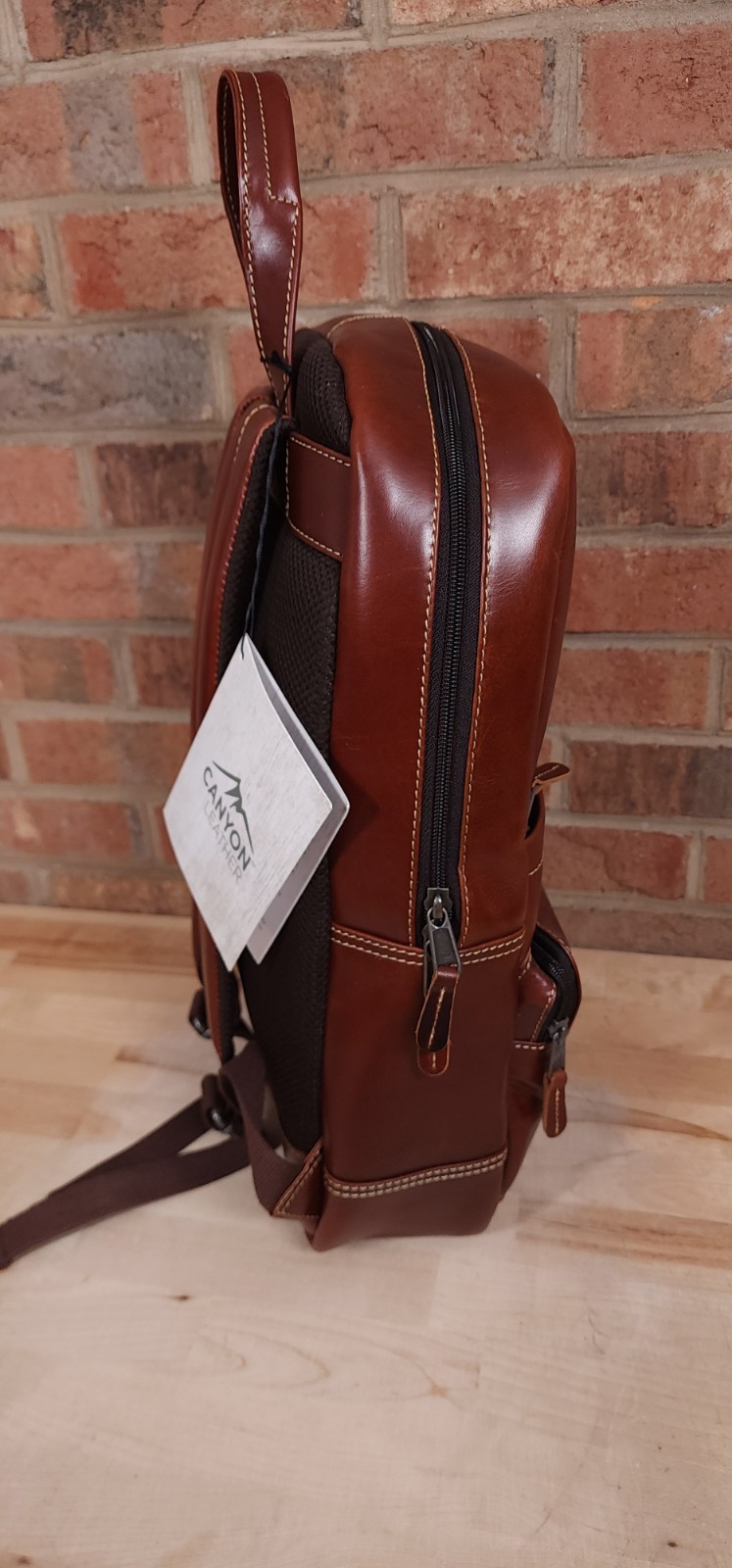 Canyon Outback Kannah Backpack Brown Leather Travel Bag CY-206 NEW