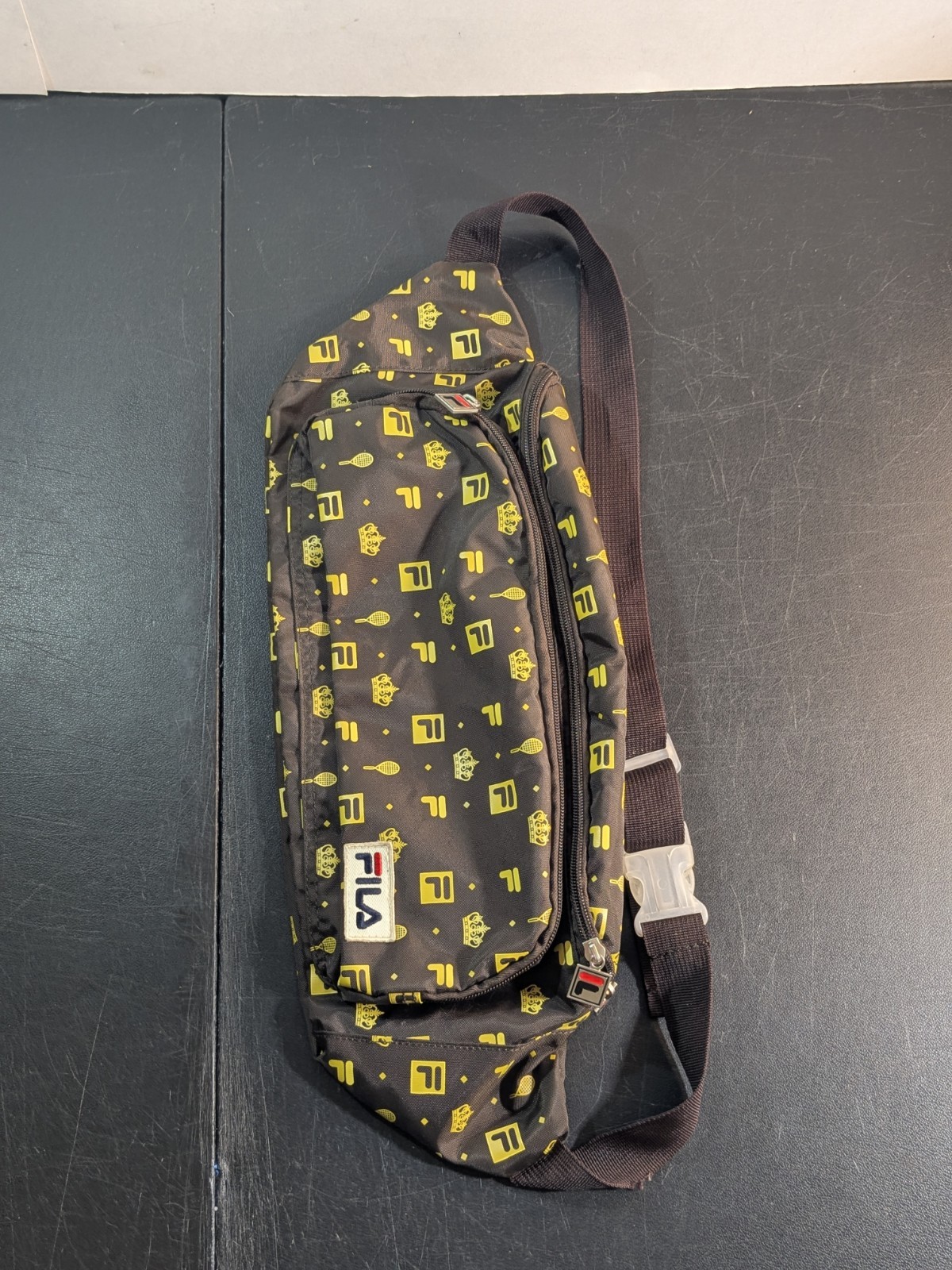 FILA + Urban Outfitters Monogram Sling Bag | 20″x7″x5″ Fanny Pack