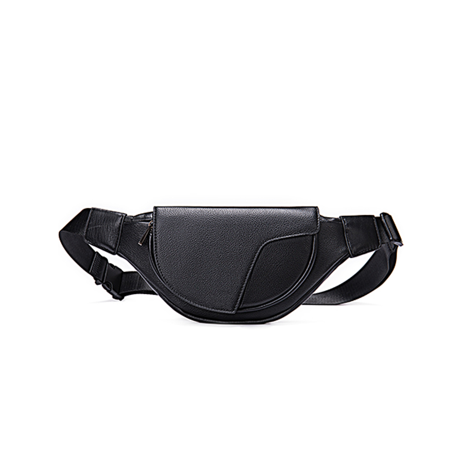 Men’s Leather Crossbody Chest Bag with Adjustable Strap and Multiple Pockets
