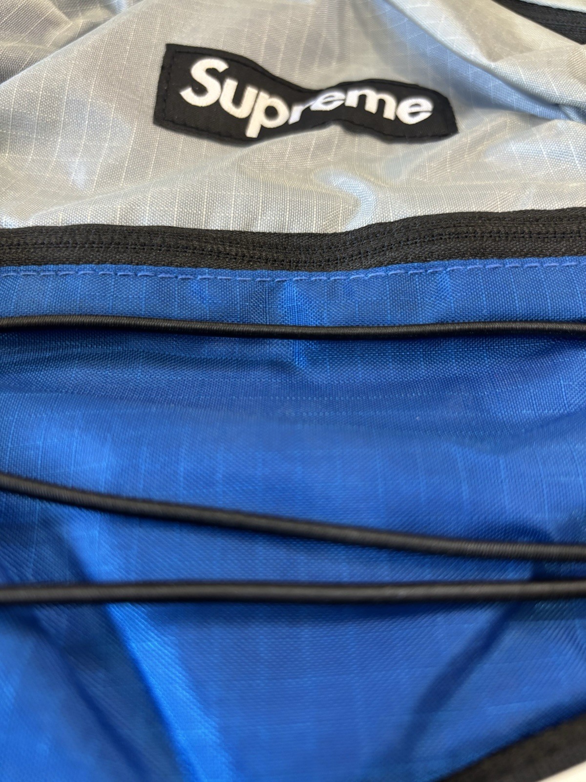 NEW Supreme FW23 3D Logo Backpack Blue Black Box Logo X-Pac Ripstop School Bag