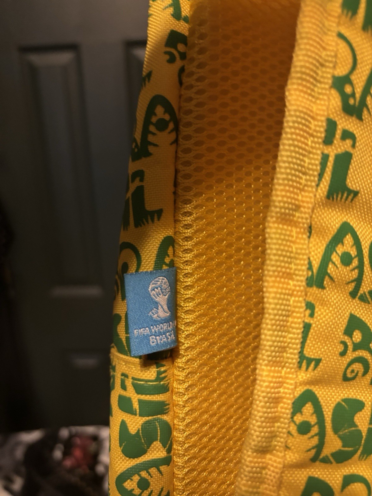 FIFA 2014 World Cup Brasil Brazil Backpack Green Yello Polyester Soccer Football