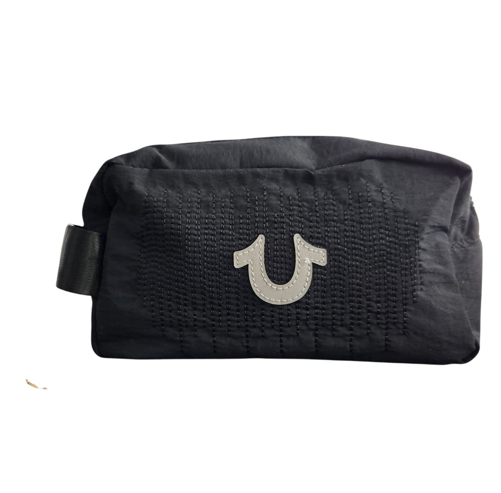 True Religion NEW Black Toiletry Bag Travel Kit Dopp Case Logo Pouch
