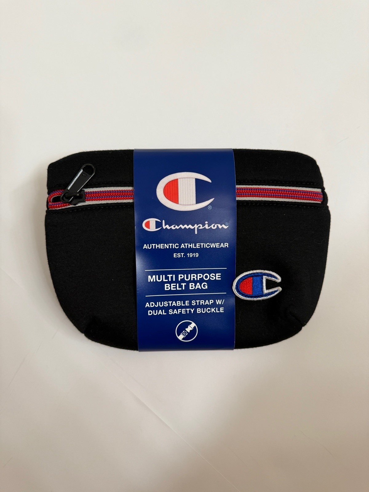 Champion Authentic Unisex Multi Purpose Belt Bag Black Logo Sport Casual