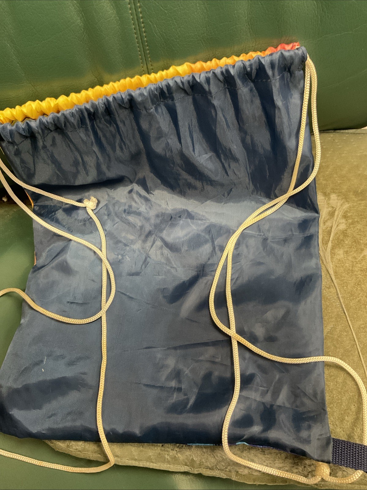 Six Flags Backpack Bag Draw String Sack Size 16 X 12” Palm Trees Great Adventure