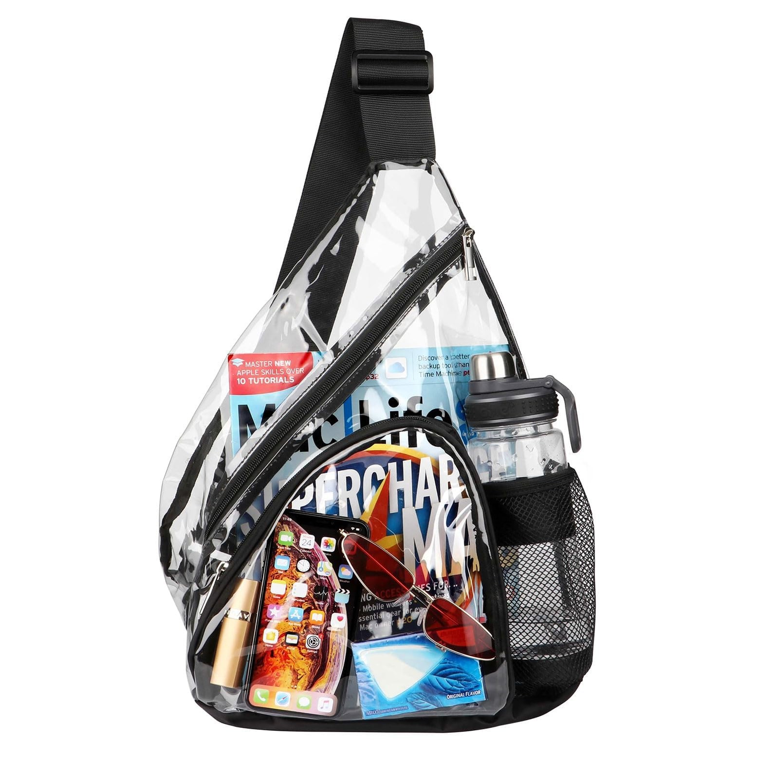 Clear Sling Bag Clear Bag Stadium Approved Transparent Shoulder Crossbody Backpa