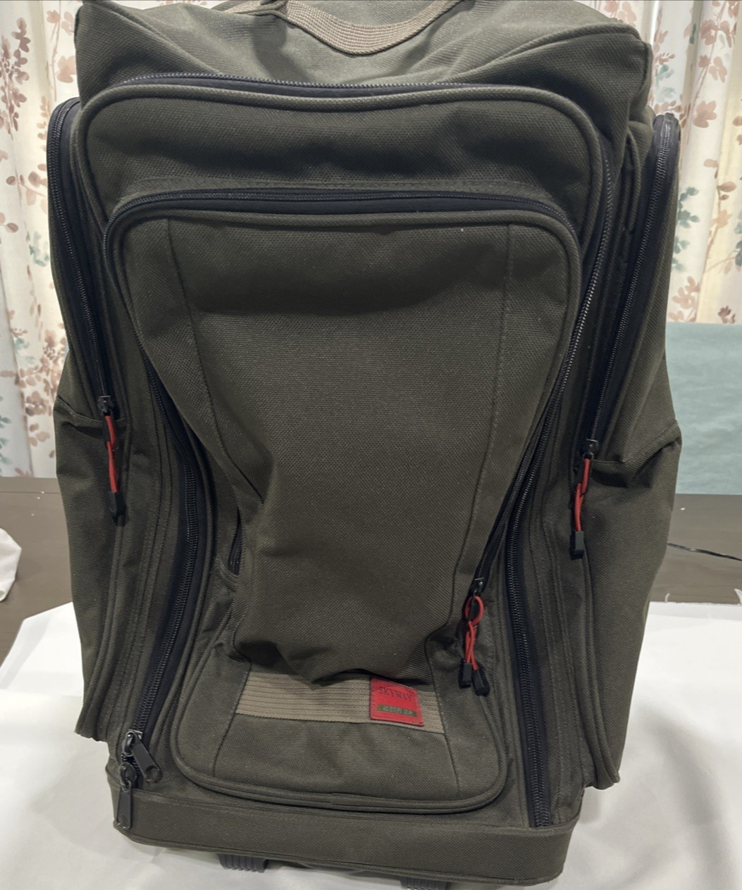 Skyway Adventure Gear-Softside-Canvas-Luggage w/2 Wheels-4 Zipper Compartments