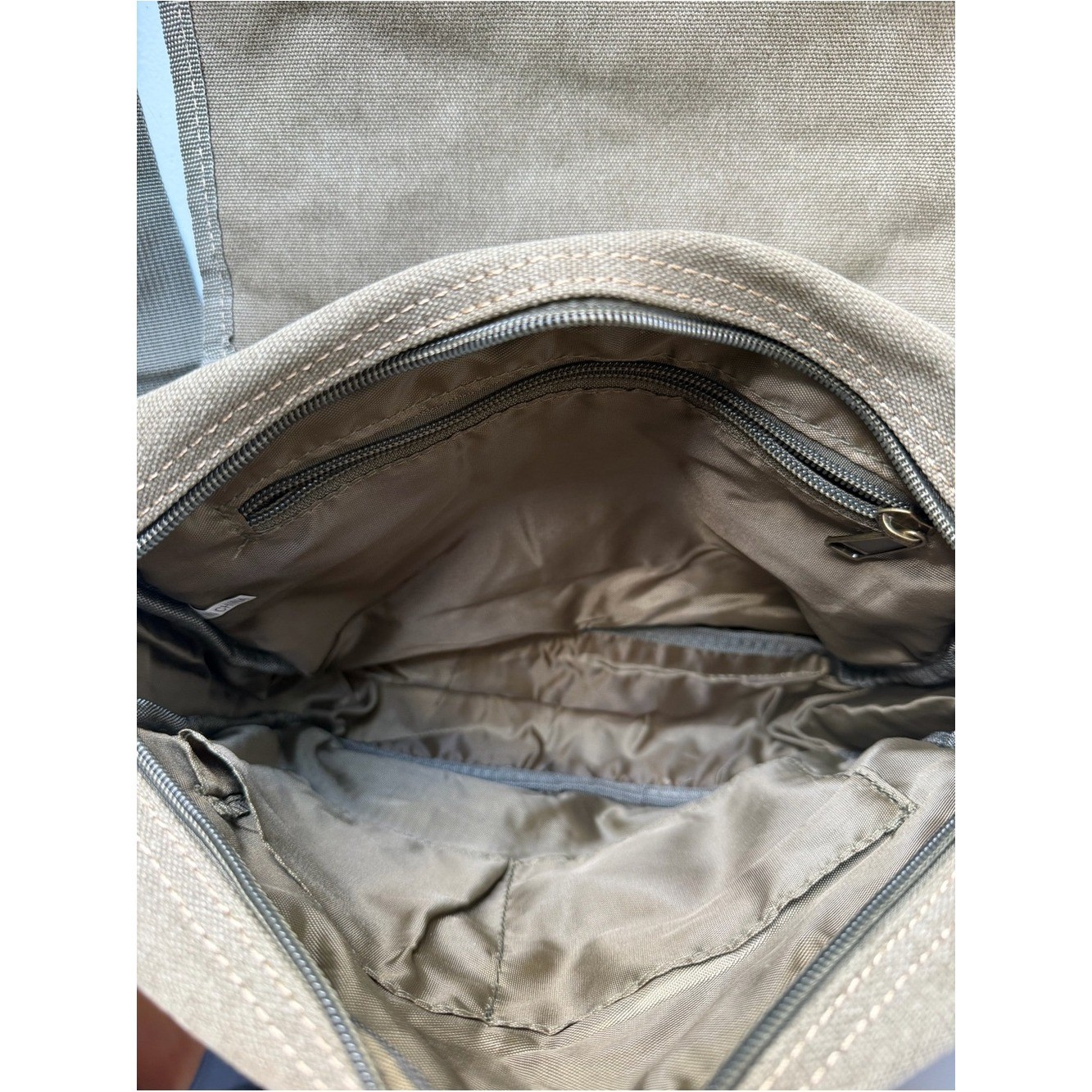 Olive Green Messenger Bag Small Canvas Multi Storage Tactical Hunting Camping