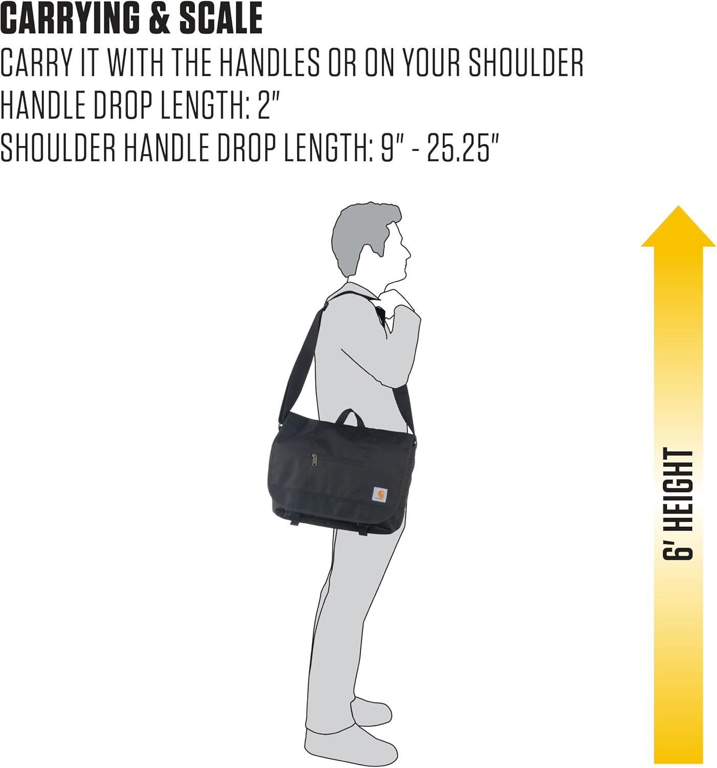 Carhartt Water-Resistant Messenger Bag for Work & Travel Adventures