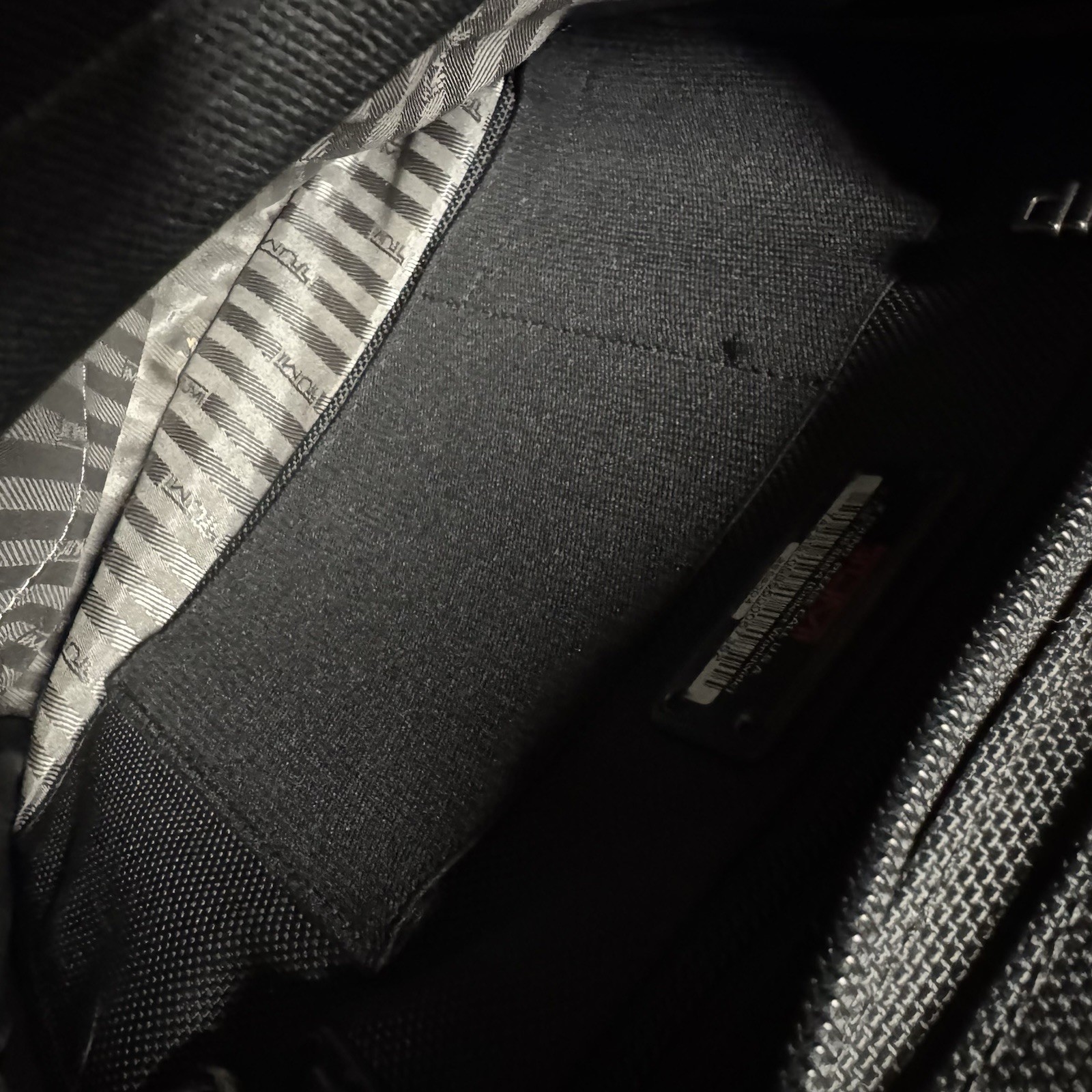 TUMI Alpha Black Ballistic Expandable Laptop Business Briefcase 26041D4