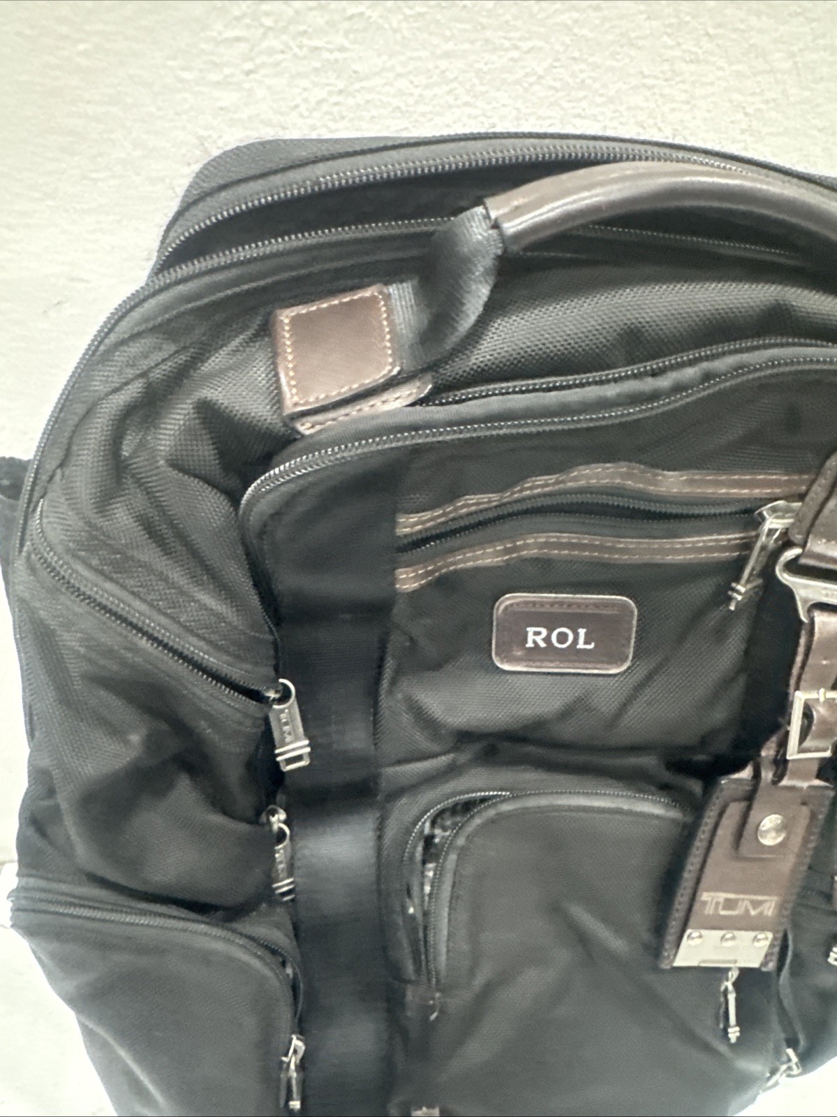 Tumi Alpha Blavo Backpack Dark Brown 42cm Travel Bag Used Excellent Condition