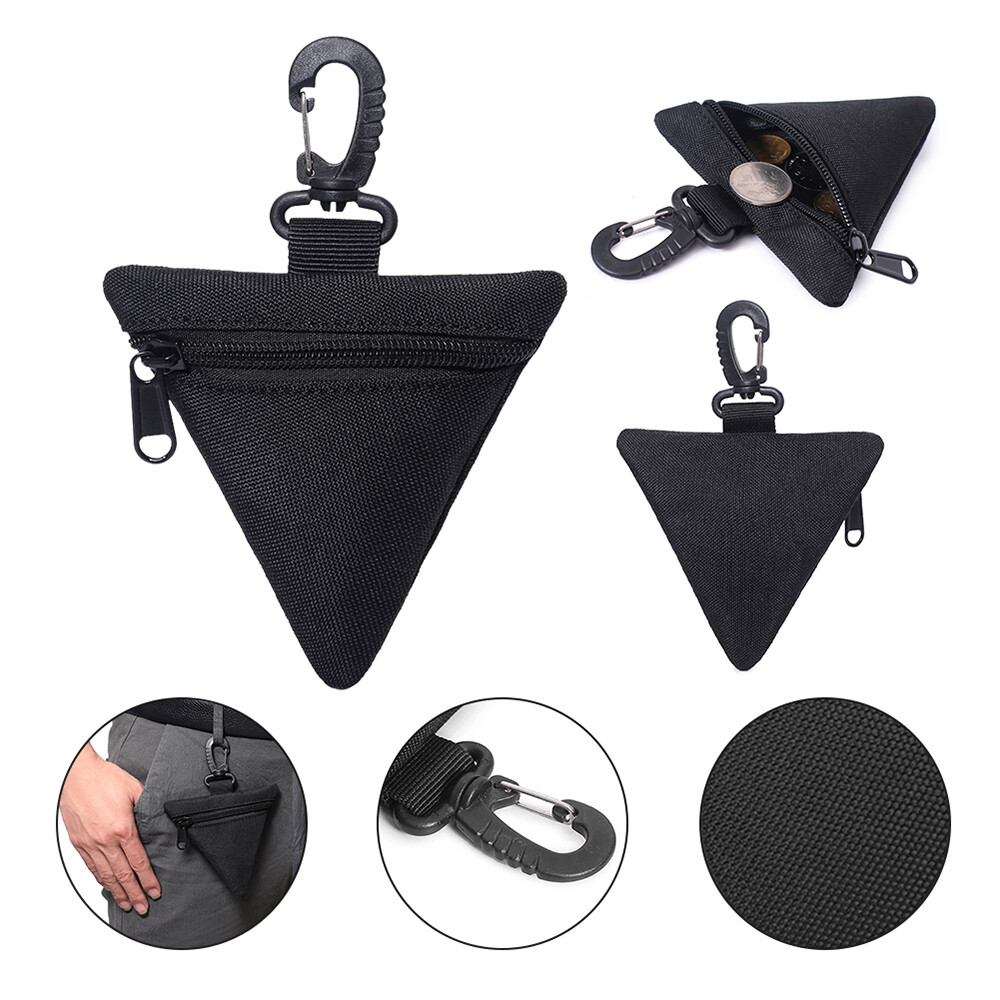 Mini Tactical Coin Key Wallet Military EDC Pack Small Outdoor Triangle Waist Bag