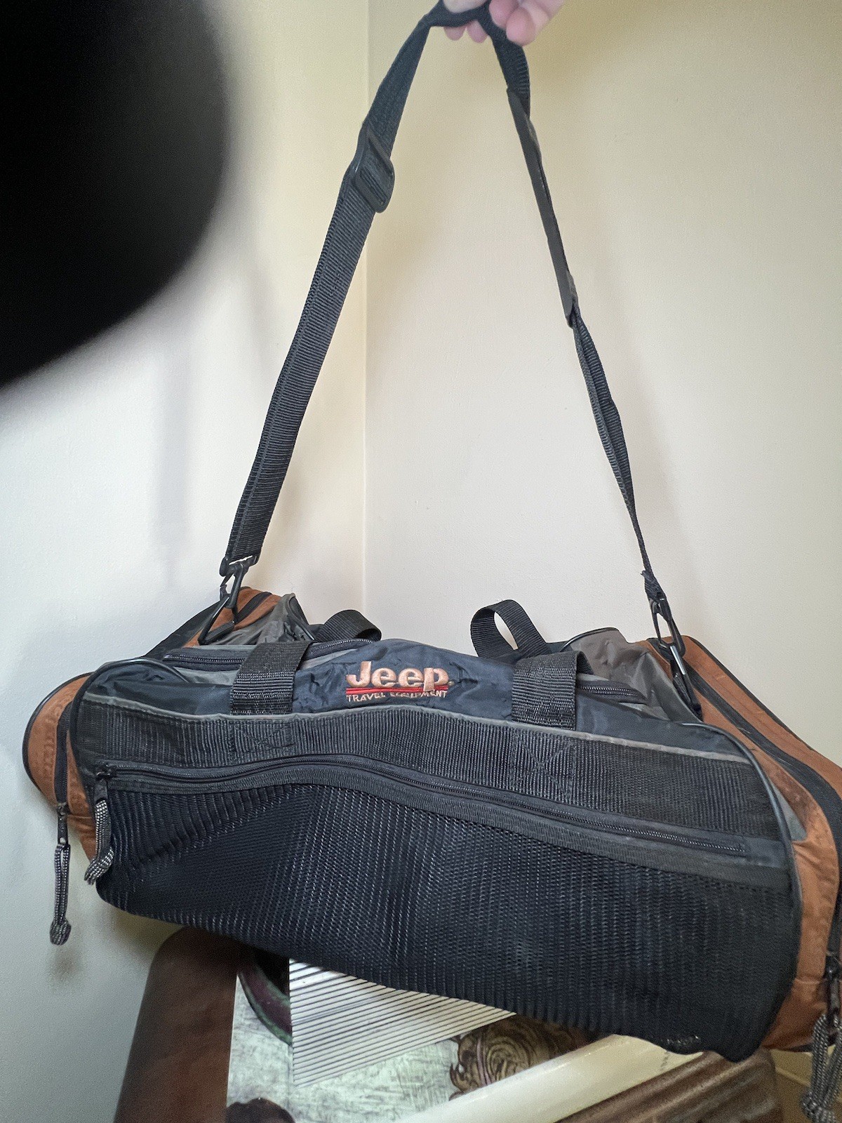 Jeep Travel Equipment Multicolor Duffel Bag Streetwear Gym Travel Vintage 90s