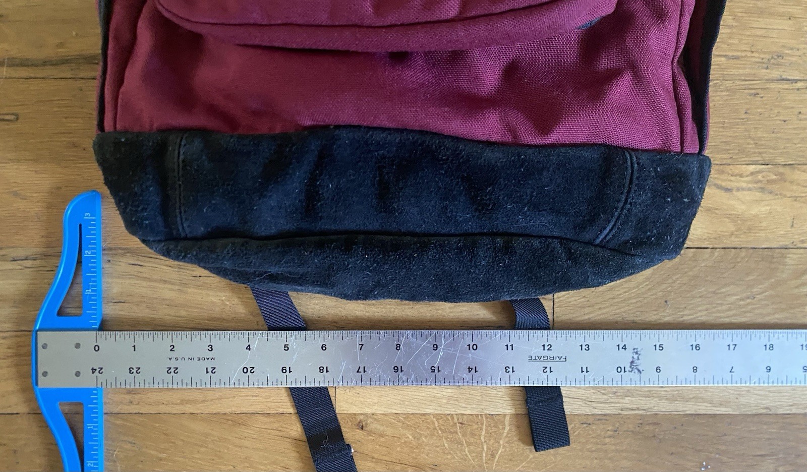 Vintage Y2K Nike Leather Suede Bottom Retro Red Backpack Bag Center Swoosh 90s