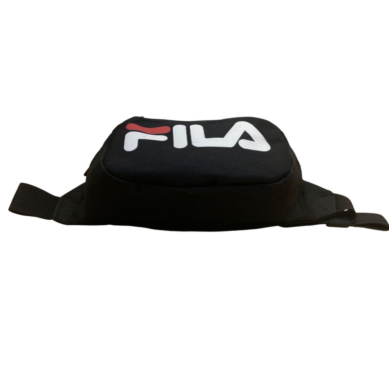 Fila Unisex Black Canvas Adjustable Strap Logo Waist Belt Bag