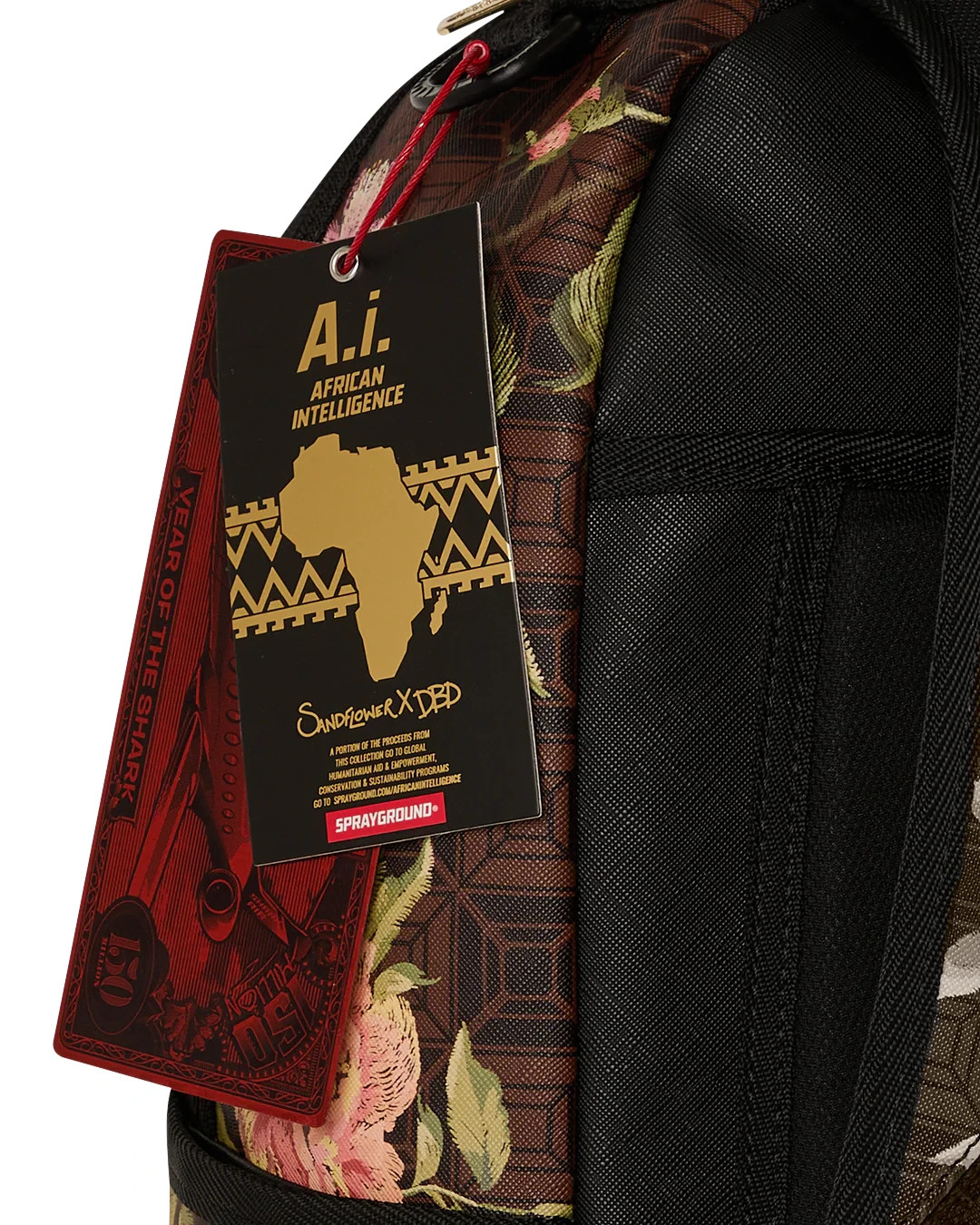Sprayground AI Dreamers Garden Backpack🔥New Black Bookbag Large School Bag