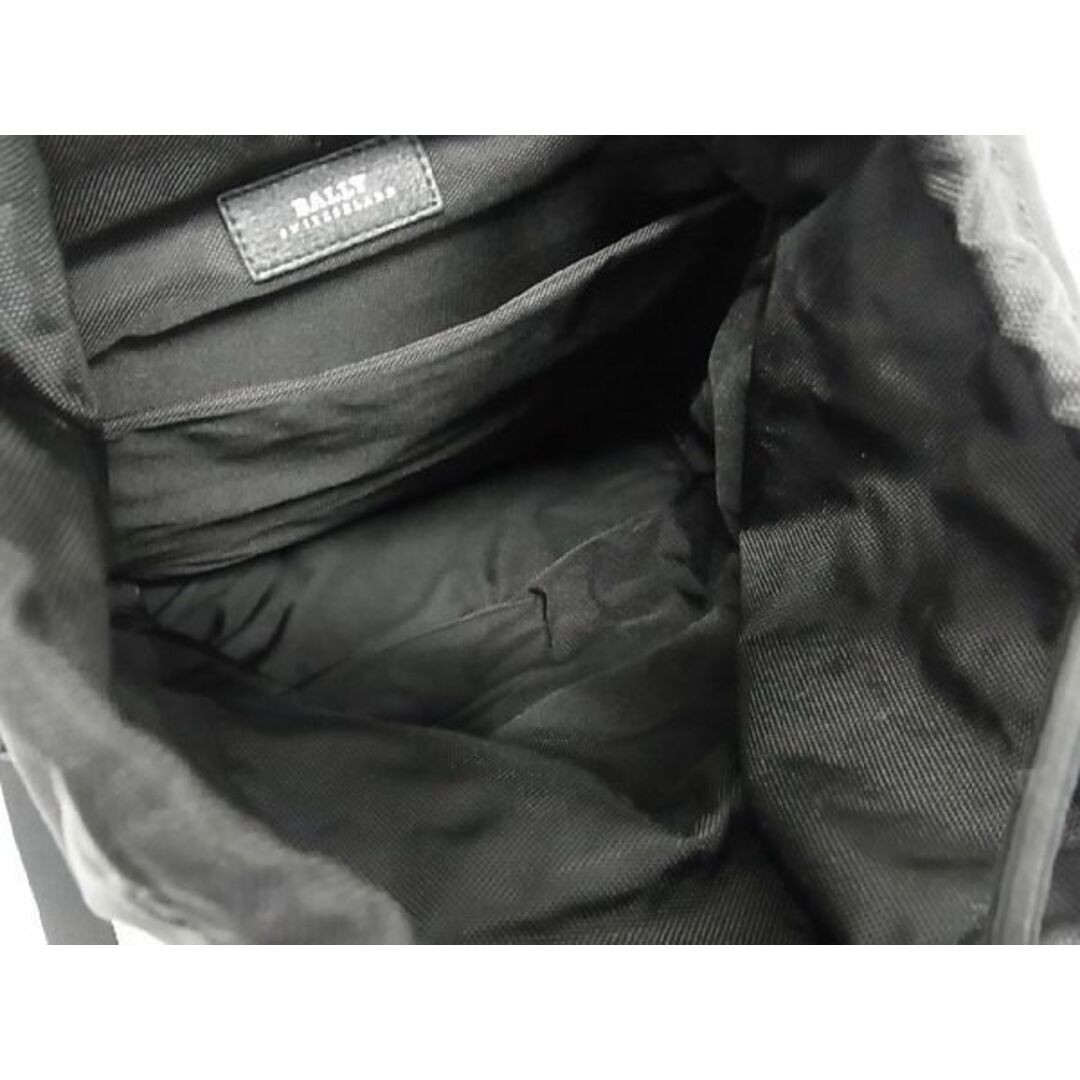 Bally Men’s Nylon Backpack Navy Blue Black Stripe Design Authentic 30x30x12cm