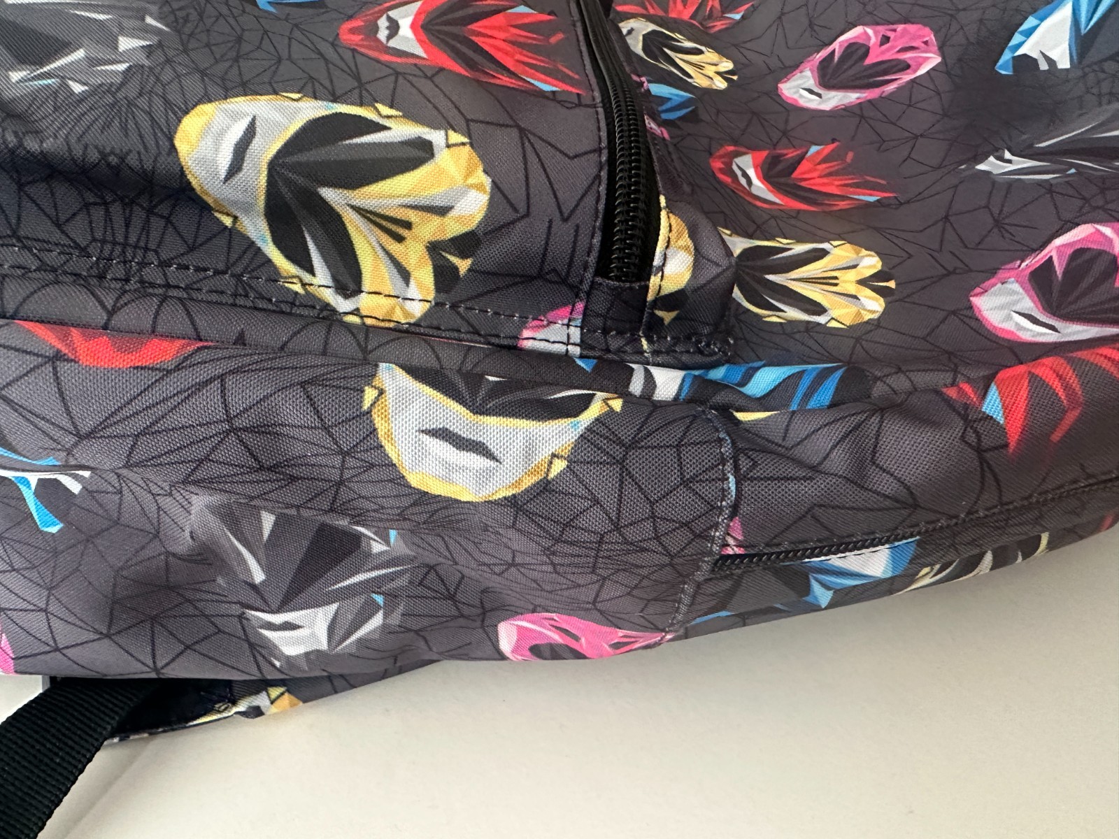 NEW Mighty Morphin Power Rangers Red Yellow Blue Pink Black Helmet Bag Backpack