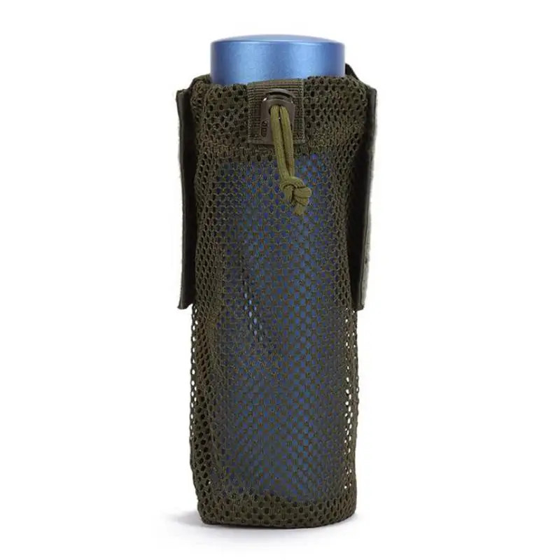 Tactical Molle Water Bottle Holder Outdoor Cycling Hiking Mesh Storage Bag