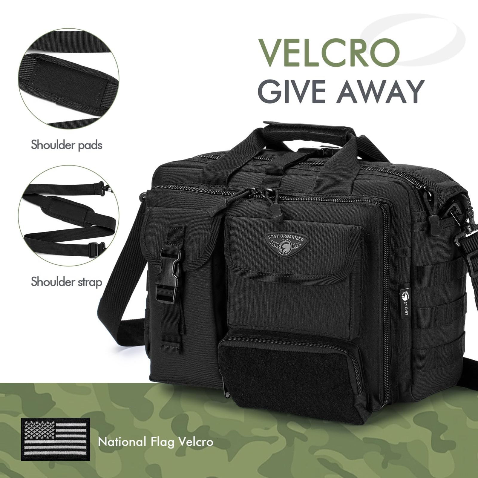 Multifunctional Tactical Messenger Bag for Men – Military Laptop Briefcase, Work