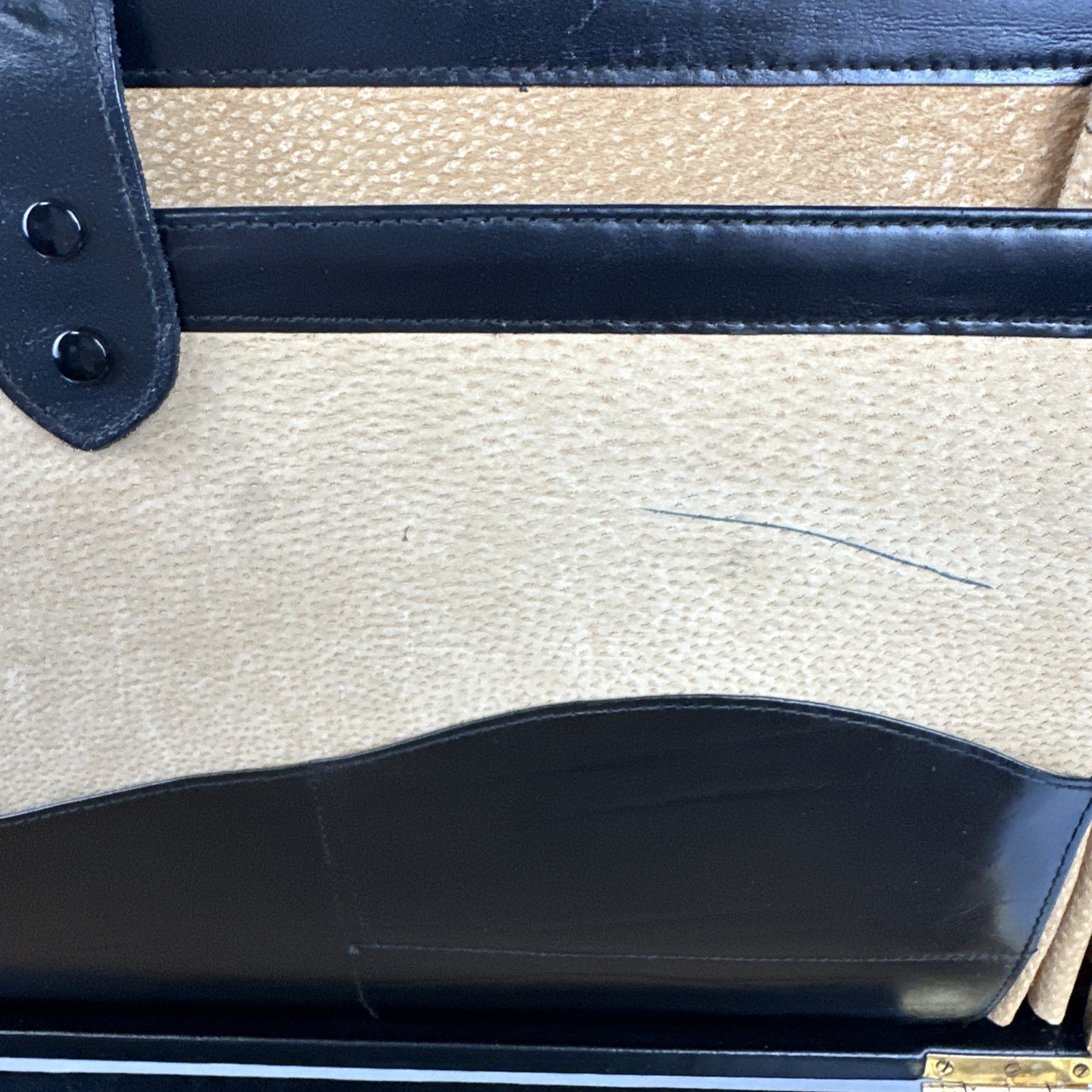 Briefcase Vintage Genuine Leather Made In Spain Top Grain Cowhide Black