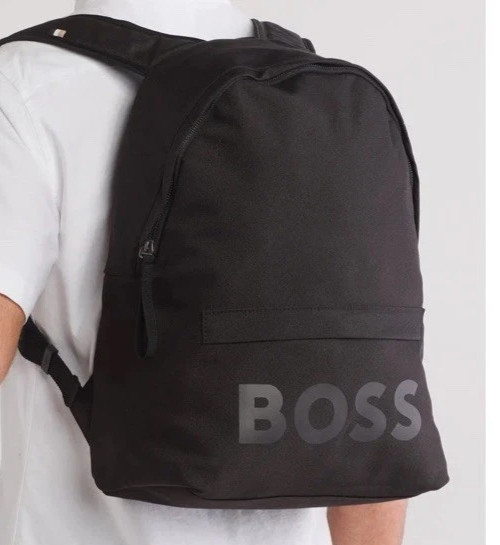 NWT BOSS Pixel Logo Backpack Black 50549911