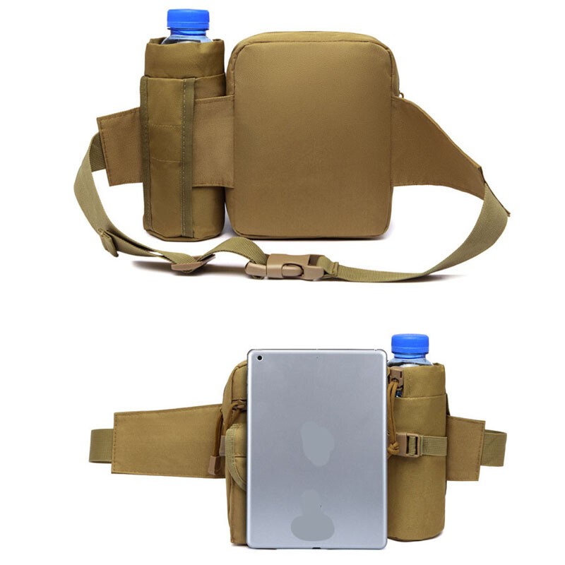 Tactical Fanny Pack Pouch with Water Bottle Holder Molle Waist Pack Hip Belt Bag