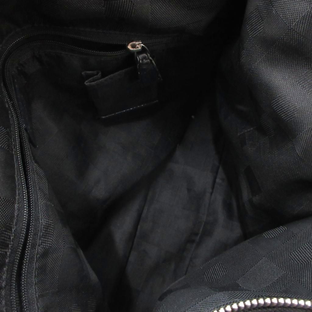 BALLY Men’s Briefcase Canvas Leather Black 13×7.5×4.7in Vintage Condition B