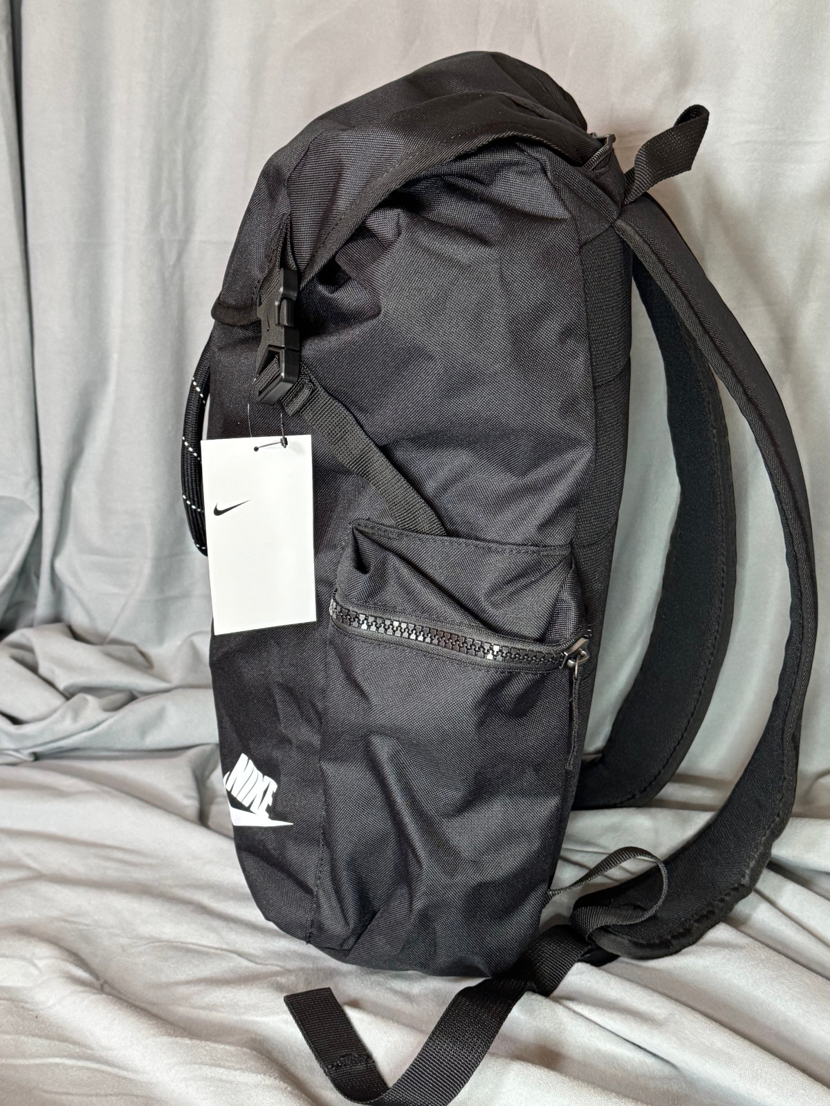 Nike Sportswear Heritage Backpack Black DV3049-010 School Travel Drawstring Gym