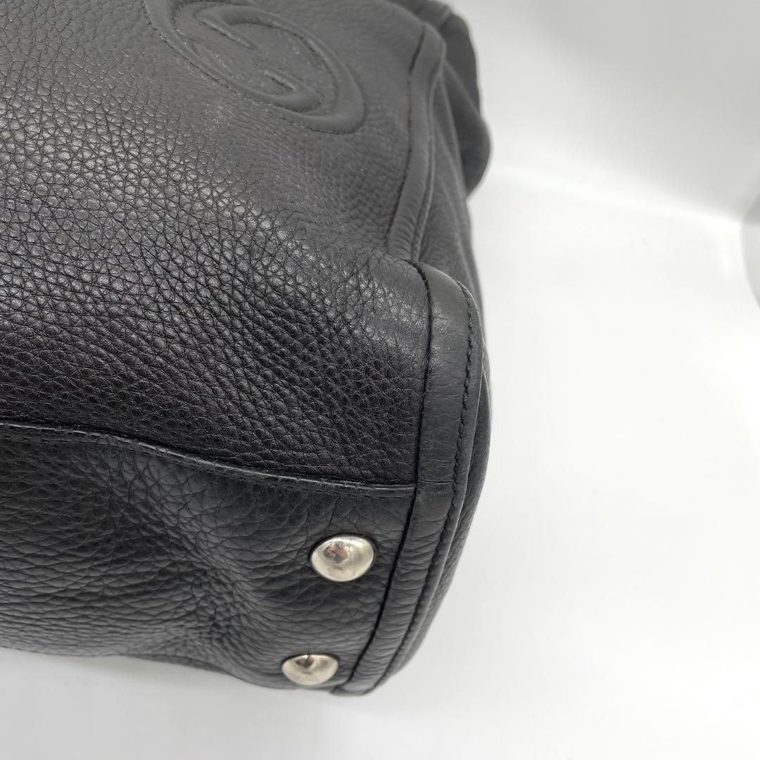 GUCCI tote bag Soho GG embossedrogo leather black Luxury Designer 45×35×15cm