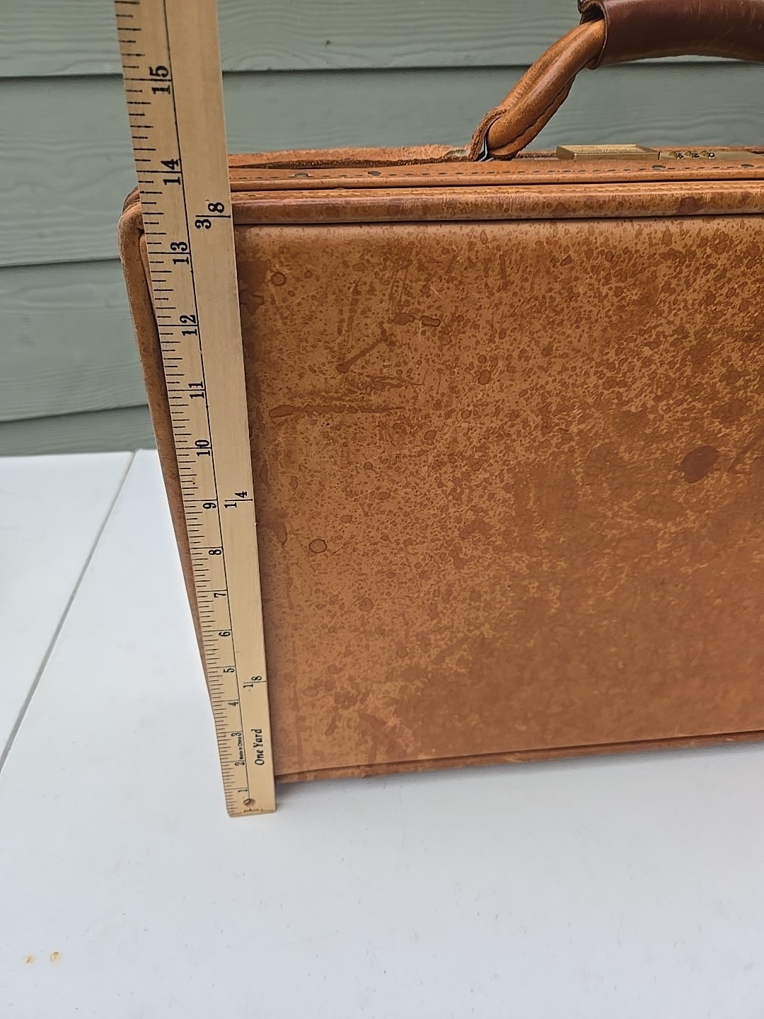 Vintage Hartmann briefcase leather attache tan brown classic business
