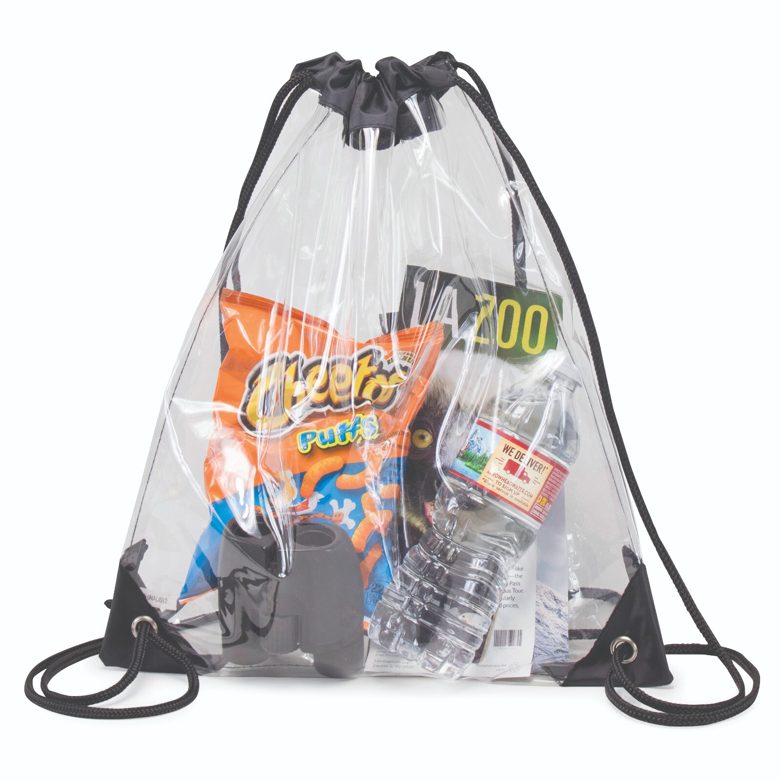Clear Drawstring Backpack Transparent See Through Storage Bag Adults Teens Kids