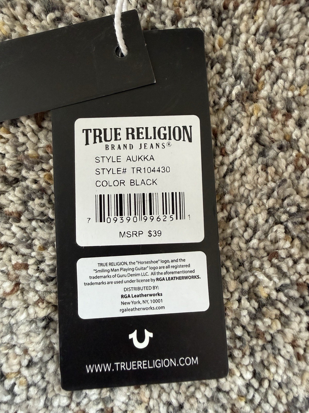 True Religion Aukka Black Houndstooth Toiletry Dopp Kit Bag W/ 2 Travel Bottles