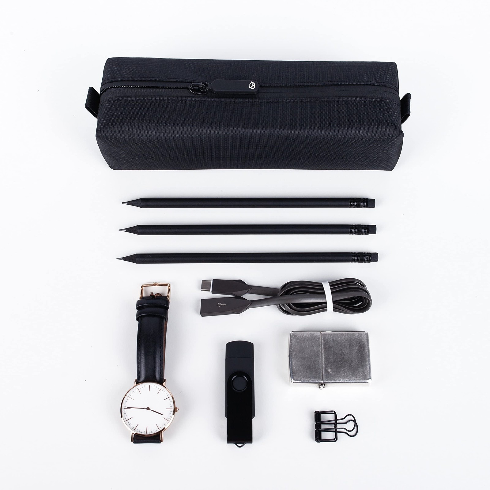 Comfyable Small Toiletry Bag for Men, Slim Mini Toothbrush Small, Dark Gray