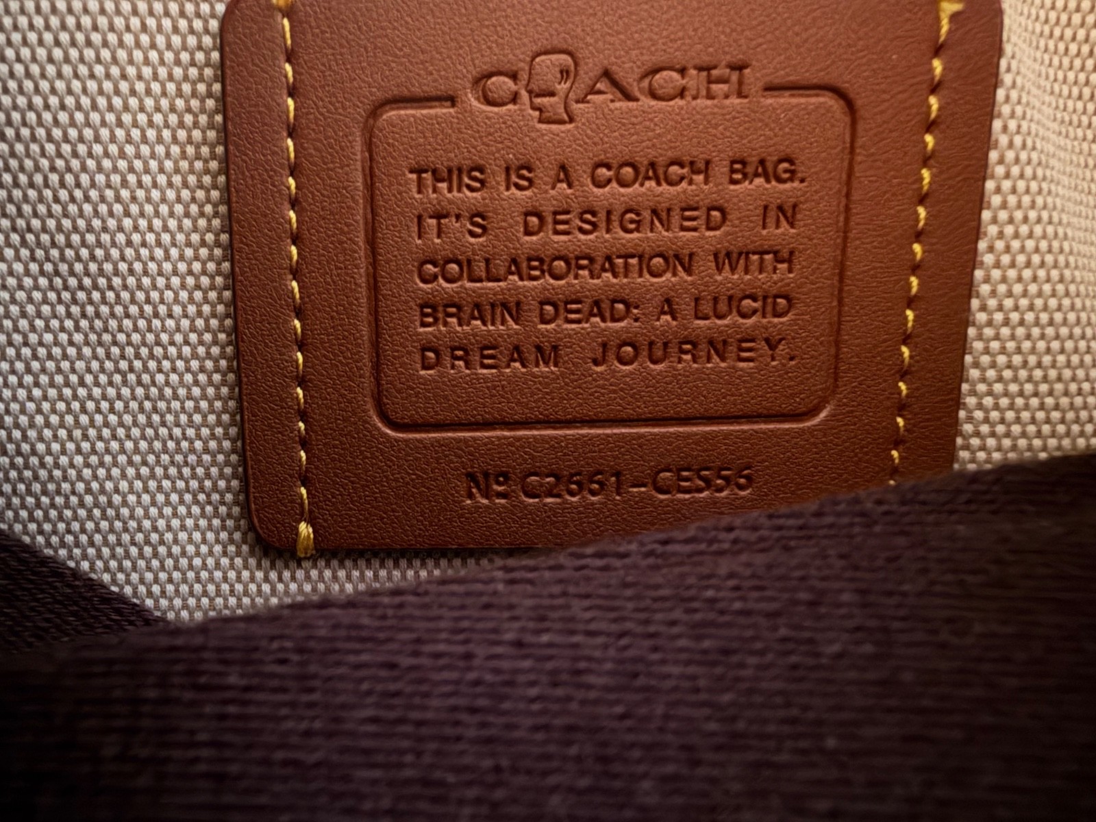 Coach X Brain Dead Compass Bag 25 Patches Crossbody Leather CES56 New