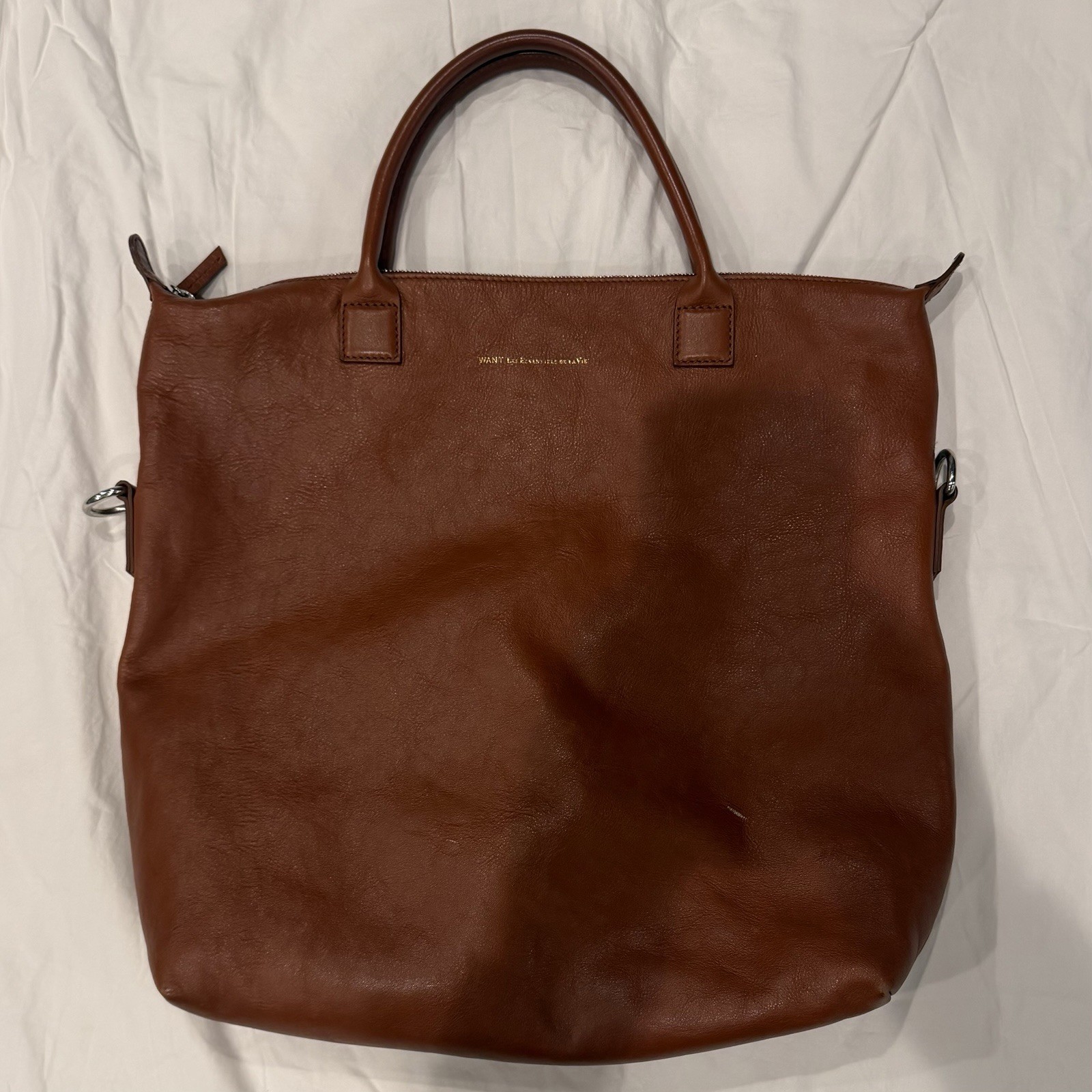 WANT Les Essentiels de la Vie O’Hare Tote Tan Leather Shoulder Bag