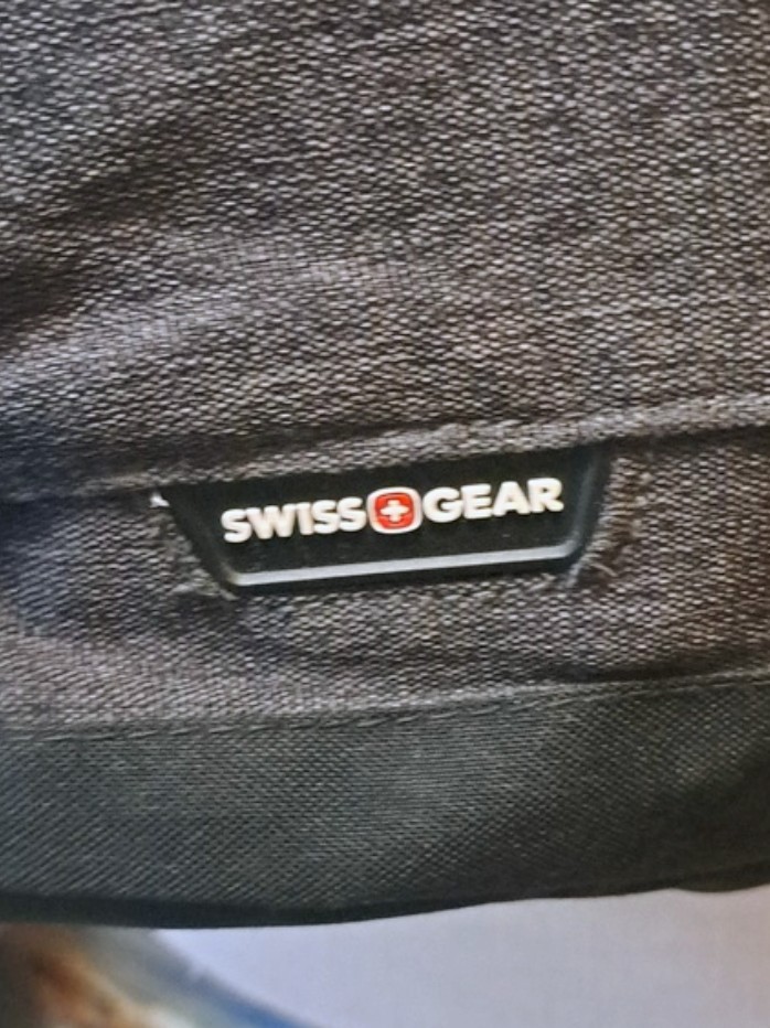 Swiss Gear Triangle Sling Bag Gray Black Backpack NICE MUST SEE