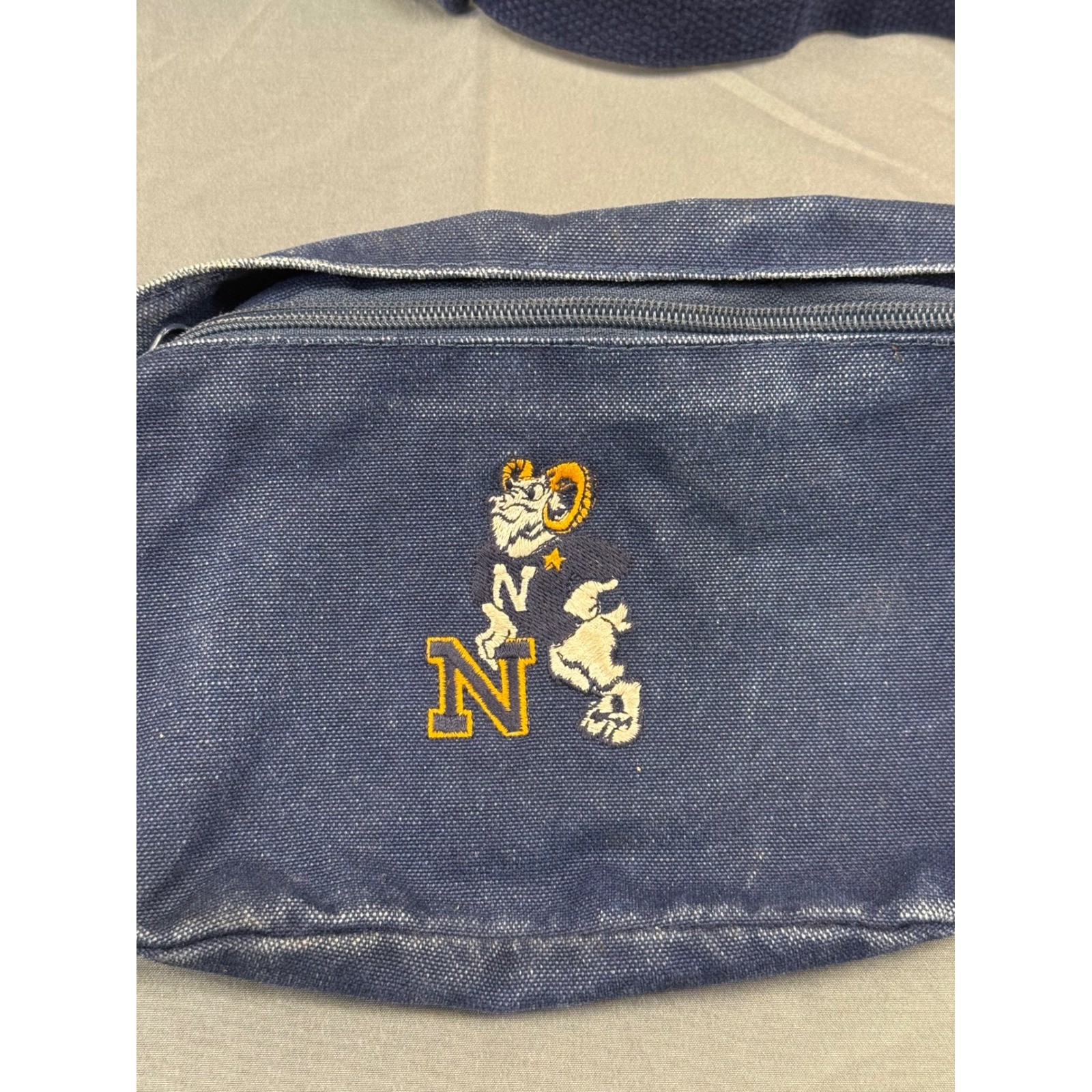 Vintage Navy USNA Bill the Goat Canvas Fanny Pack Bags by Mimi Annapolis Blue