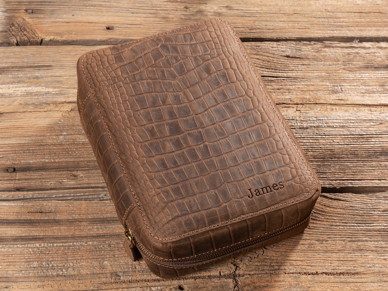 Leather Cigar Case Personalized Cigar Holder Travel Humidor Box Accessories