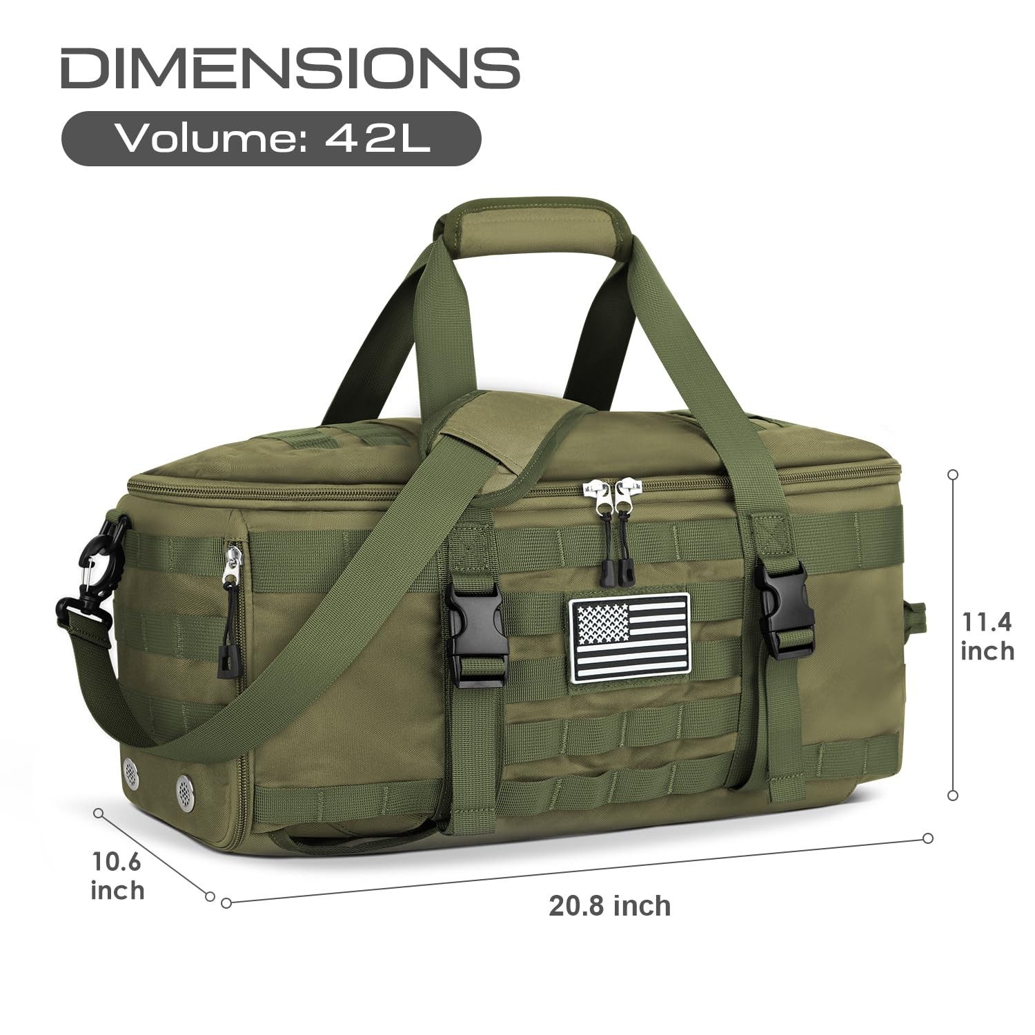Gym Bags for Men, Large Tactical Duffle Backpack with Shoe Compartment, 3 in …