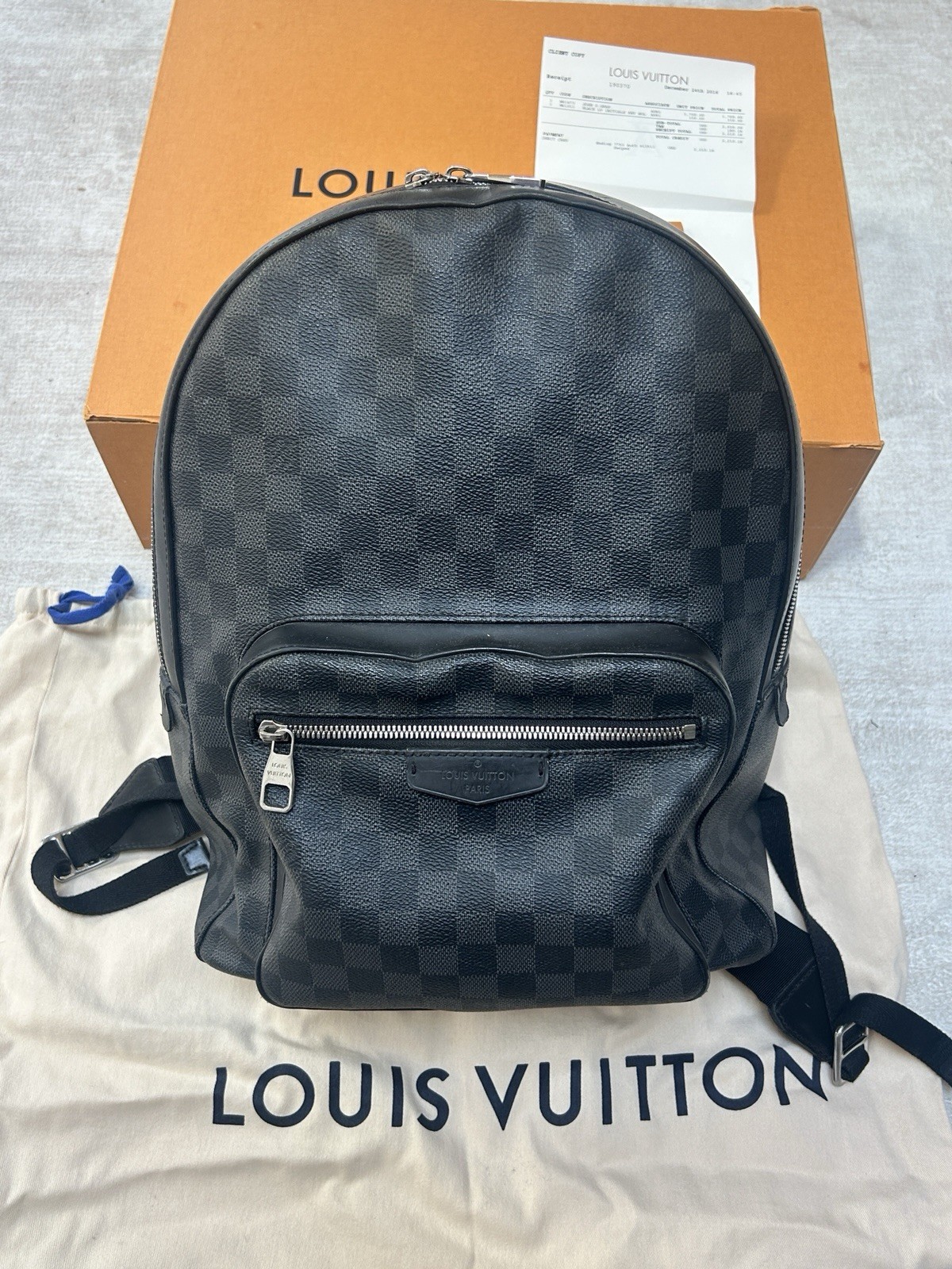 Louis Vuitton Men’s Backpack Graphite Josh w Box & Receipt